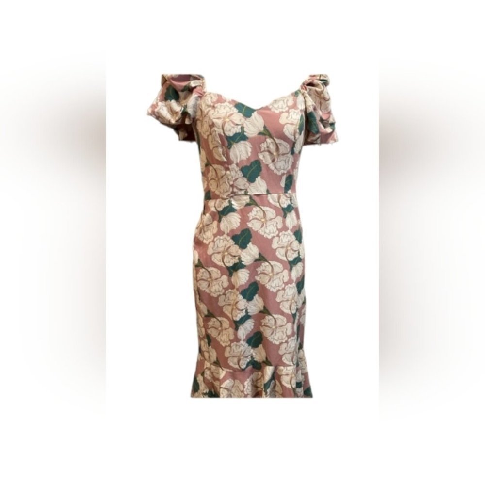 Milk & Honey Women's Size XL Summer Dress Lightweight Ruffle Pink  Floral